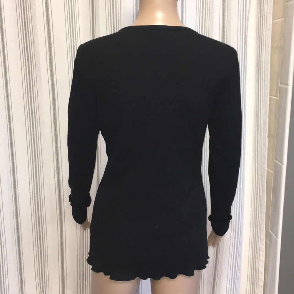EUC Beautiful Embellished V-Neck Top - Picture 4 of 7